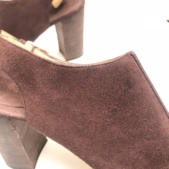 MICHAEL KORS Brown Suede Chunky Platform Heels - Picture 7 of 8